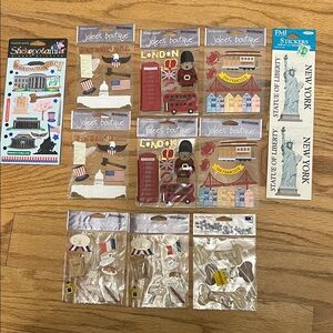 Travel-Themed Scrapbook Stickers